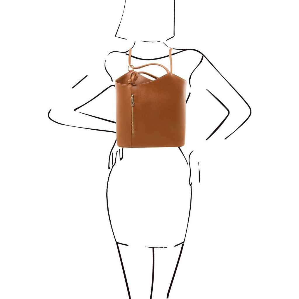 patty-saffiano-leather-convertible-backpack-shoulderbag-tl141455 - Konjakki - kuva 7