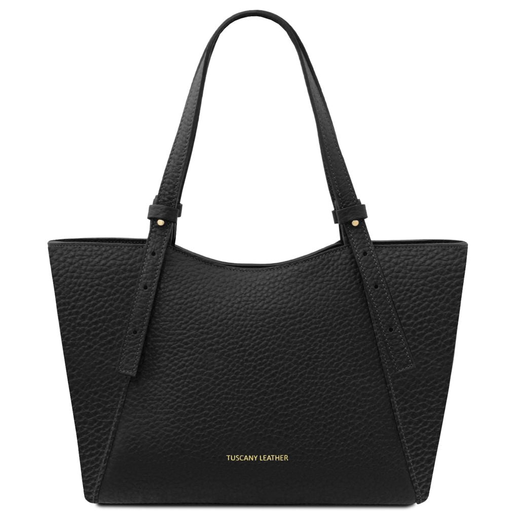 libra-leather-shoulder-bag-tl142580 - Musta