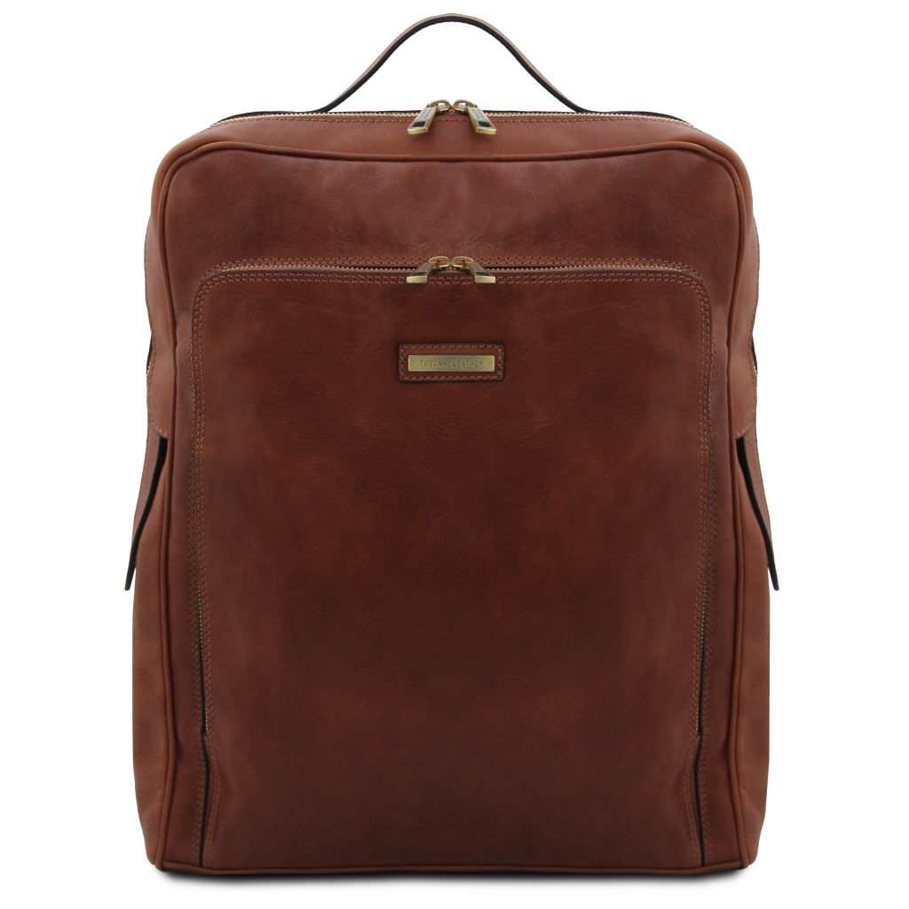 bangkok-leather-laptop-backpack-large-size-tl142336 - Ruskea