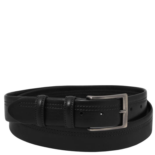 classic-35mm-tubular-leather-belt-tl142530 - Musta