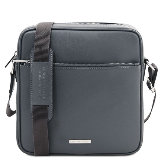 luke-saffiano-leather-crossbody-bag-for-men-tl142550 - Harmaa