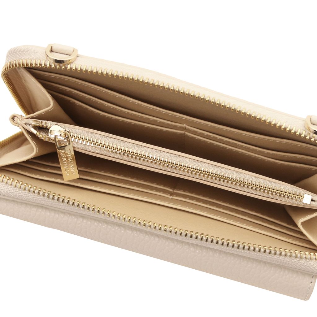 urania-leather-wallet-phone-holder-with-strap-tl142433 - Beige - kuva 4