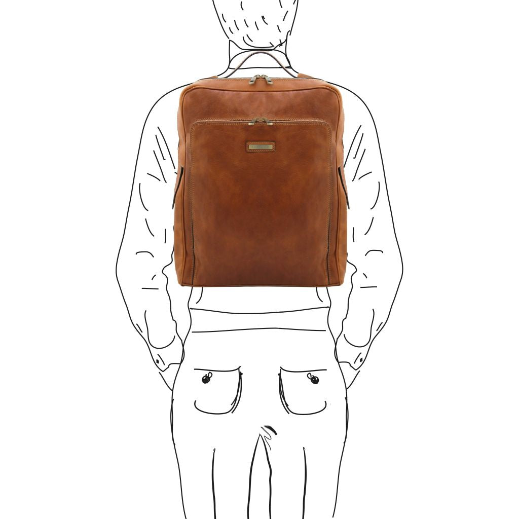 bangkok-leather-laptop-backpack-large-size-tl142336 - Luonnonväri - kuva 2