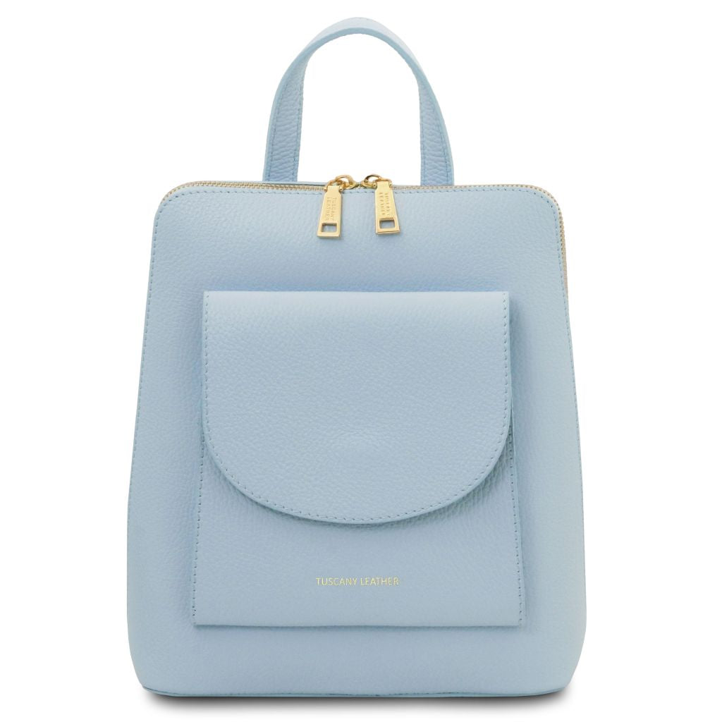 tl-bag-small-leather-backpack-for-women-tl142092 - Vaaleansininen