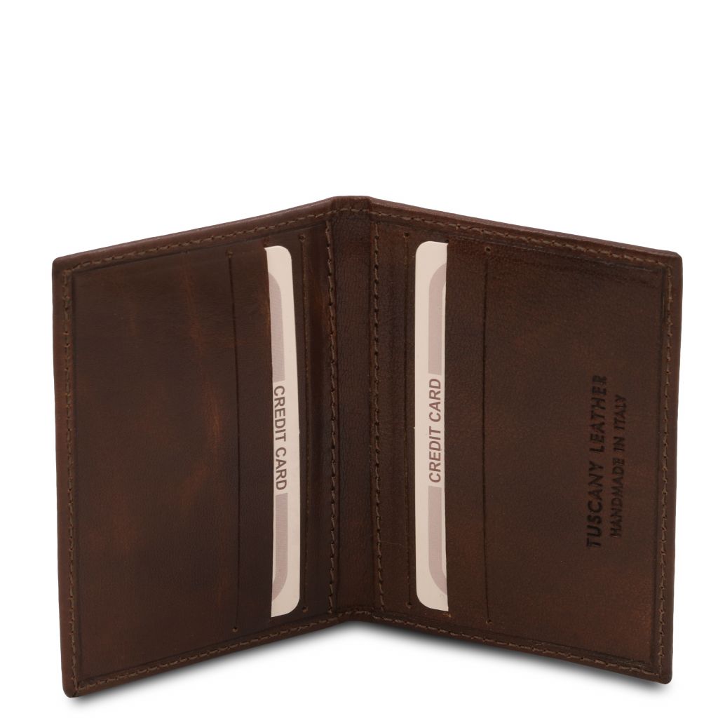 exclusive-leather-card-holder-tl142063 - Tummanruskea - kuva 2