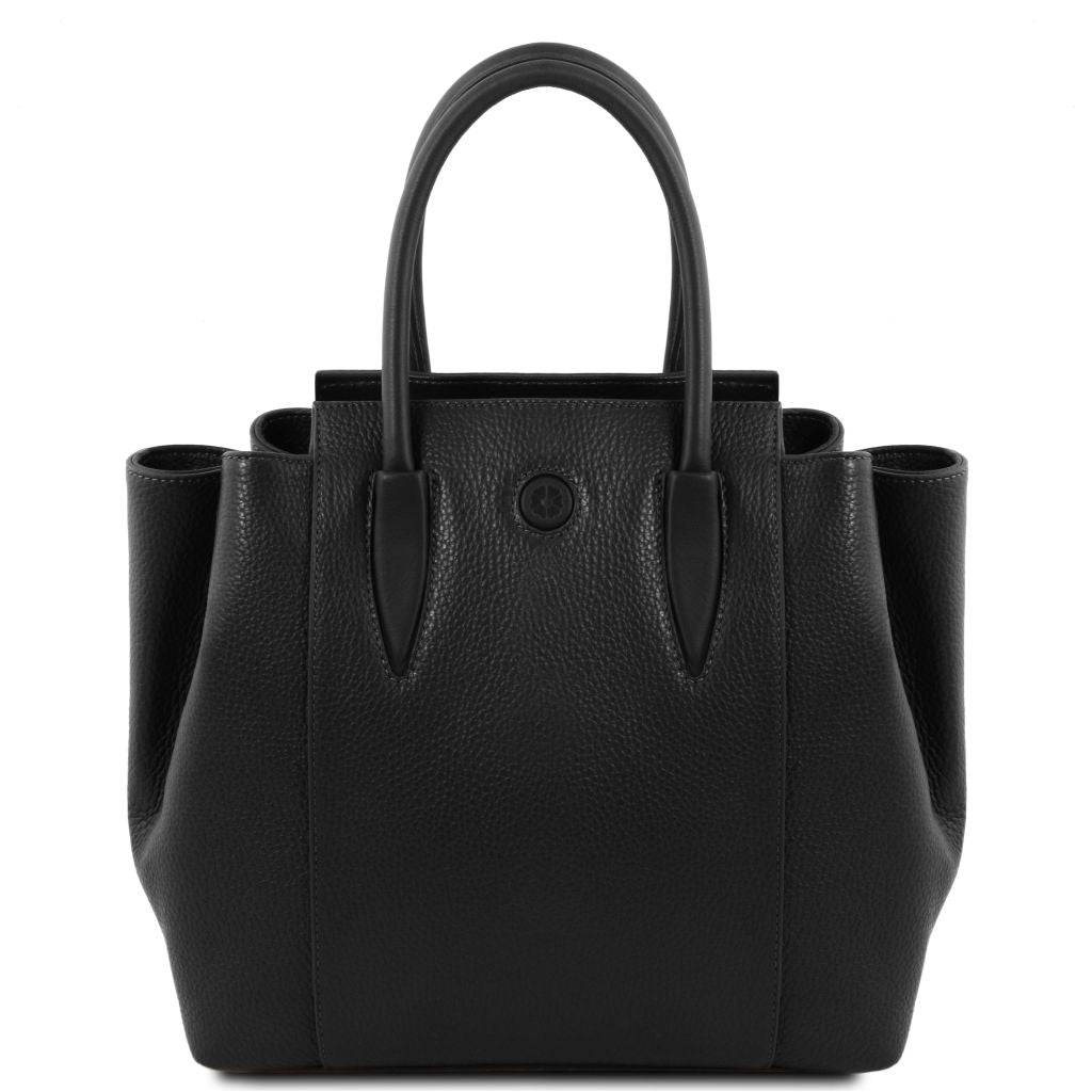 tulipan-leather-handbag-tl141727 - Musta