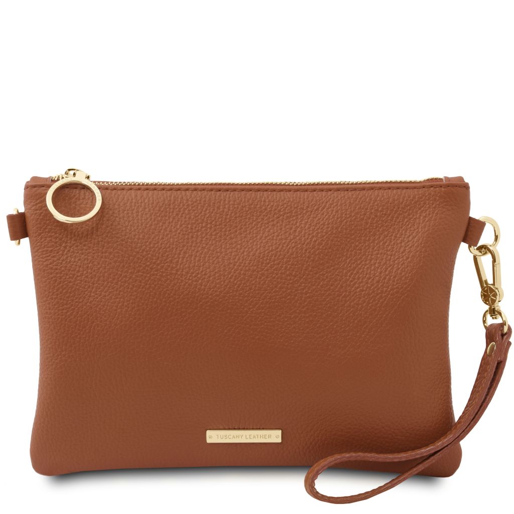 tl-bag-soft-leather-clutch-tl142029 - Konjakki