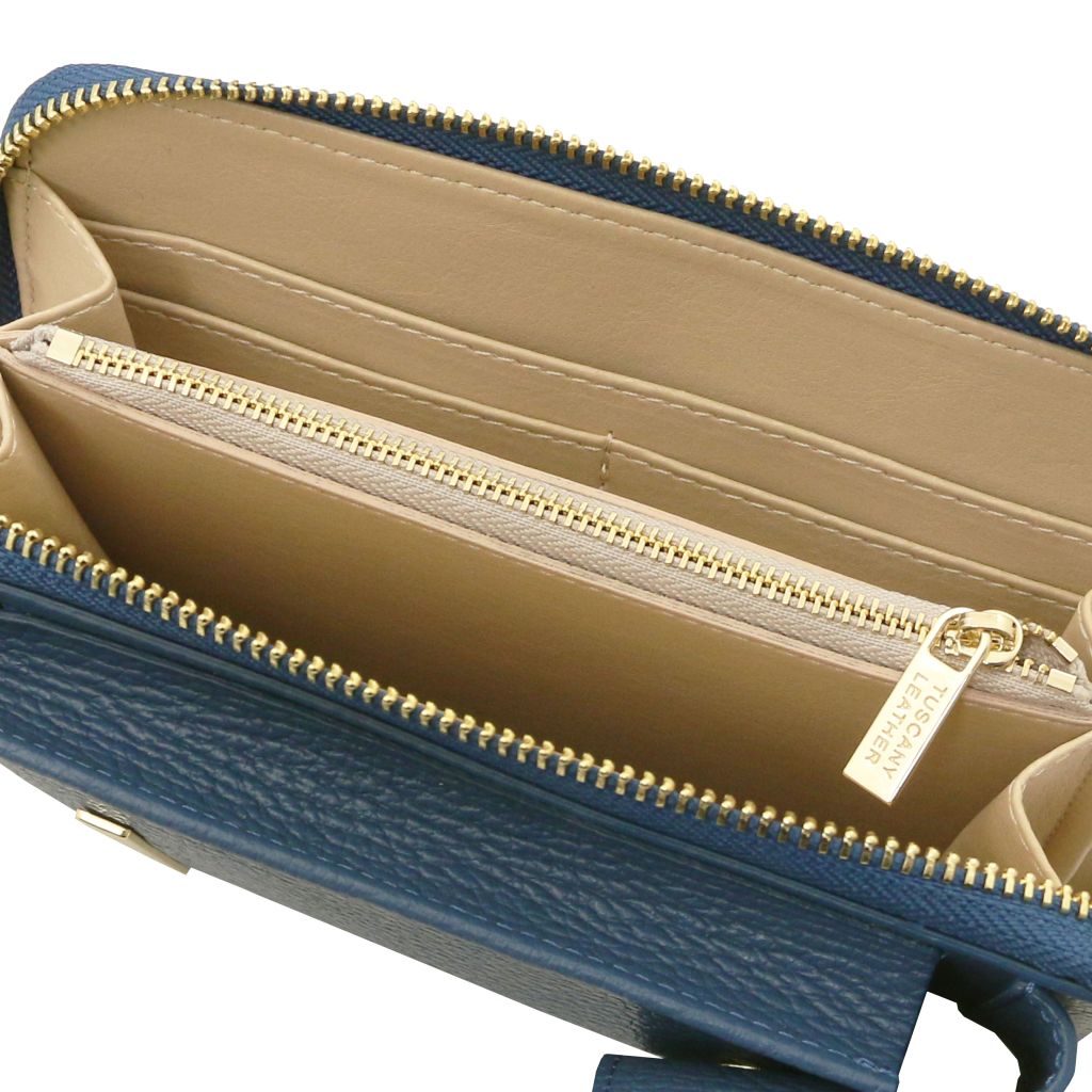 tl-bag-leather-wallet-phone-holder-with-strap-tl142323 - Deniminsininen - kuva 4