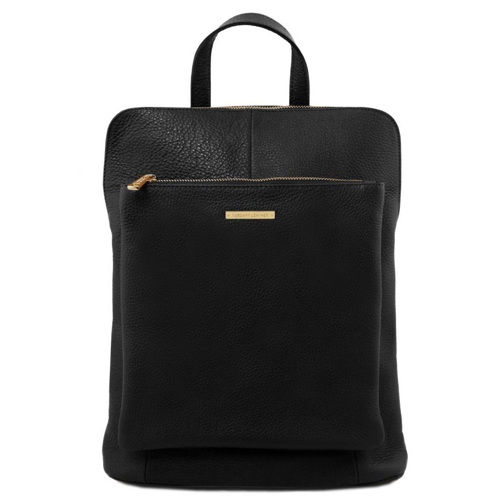 tl-bag-soft-leather-backpack-for-women-tl141682 - Musta