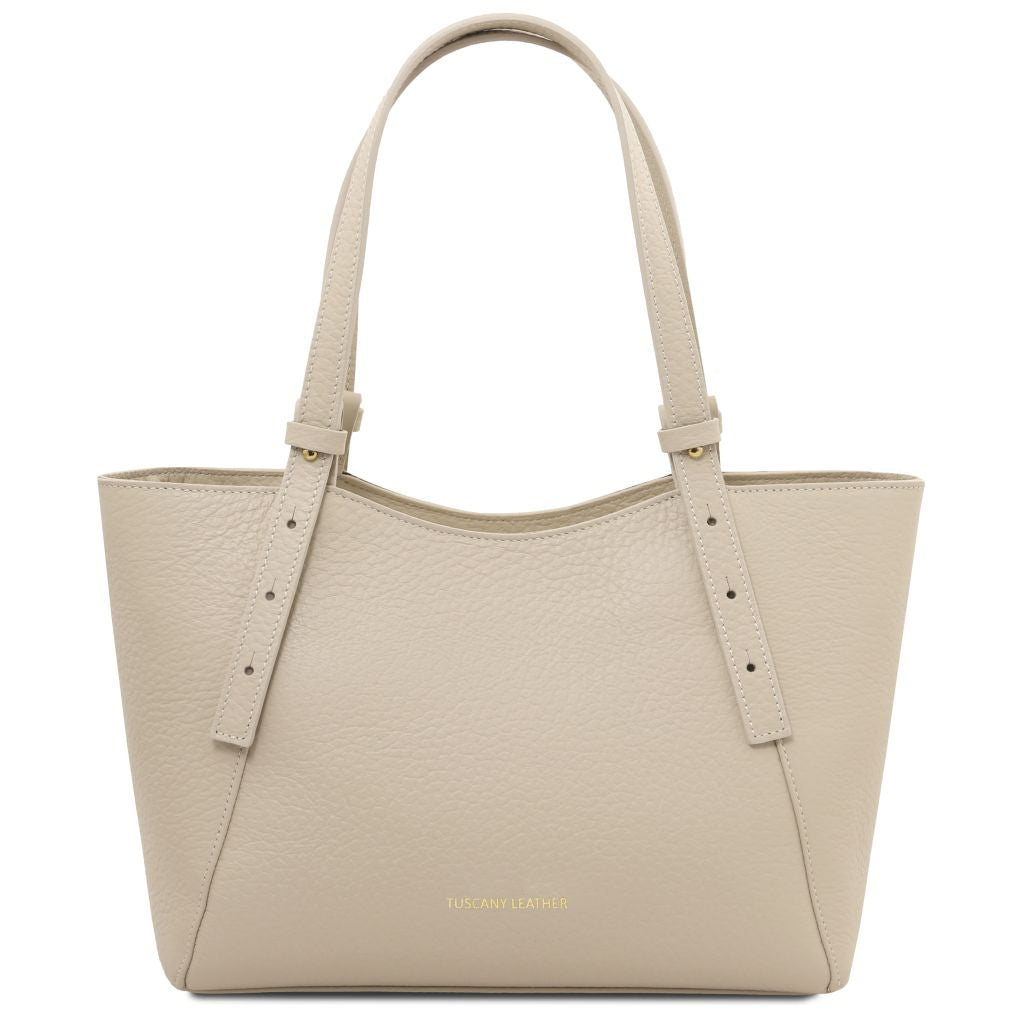 libra-leather-shoulder-bag-tl142580 - Beige