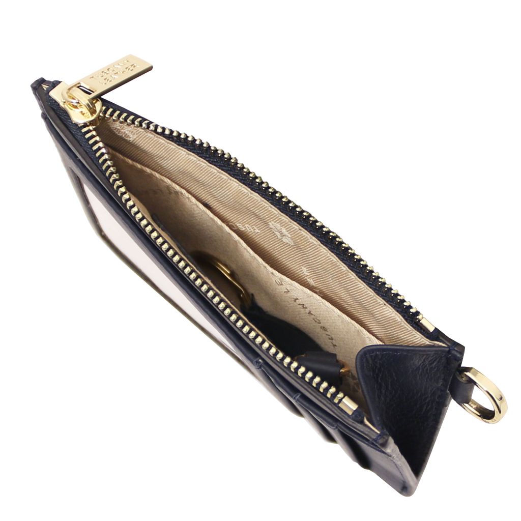 leather-card-holder-with-handle-tl142544 - Tummansininen - kuva 5