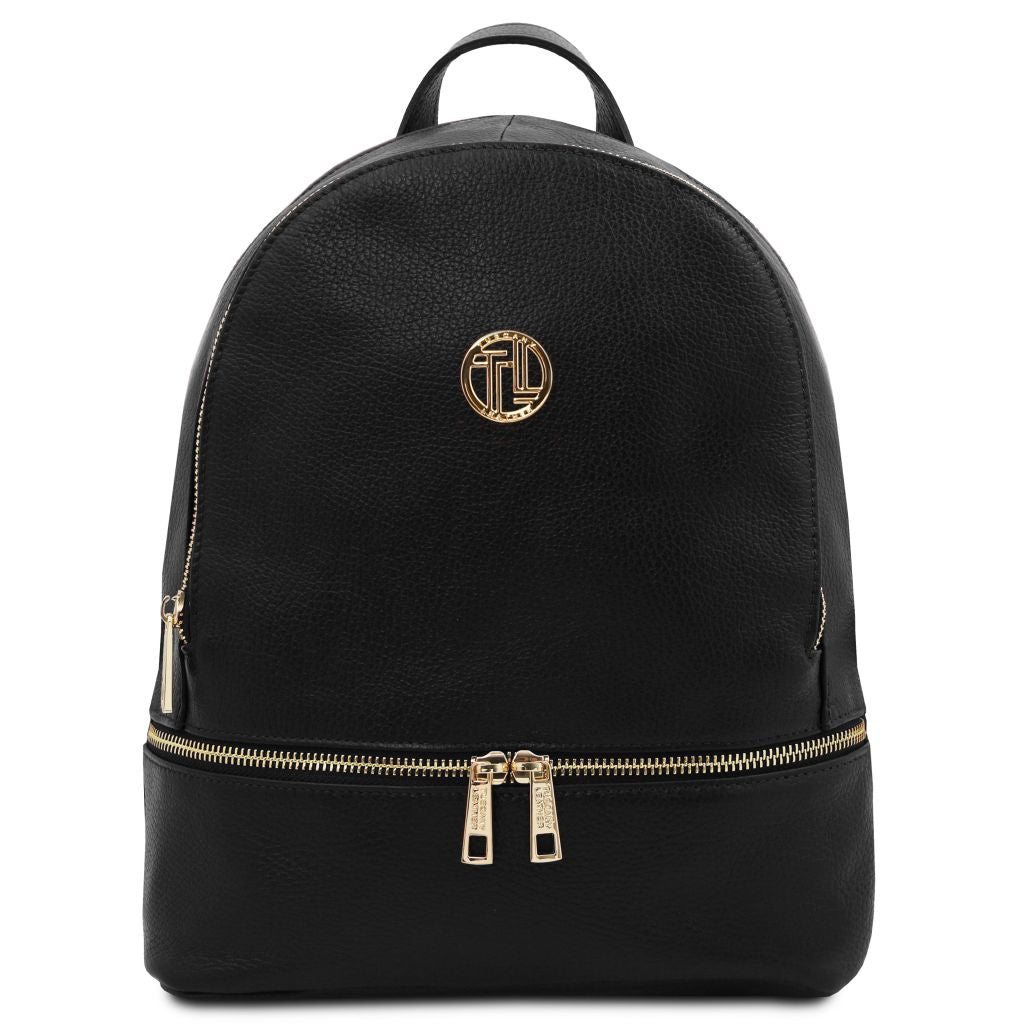 tl-bag-soft-leather-backpack-tl142280 - Musta