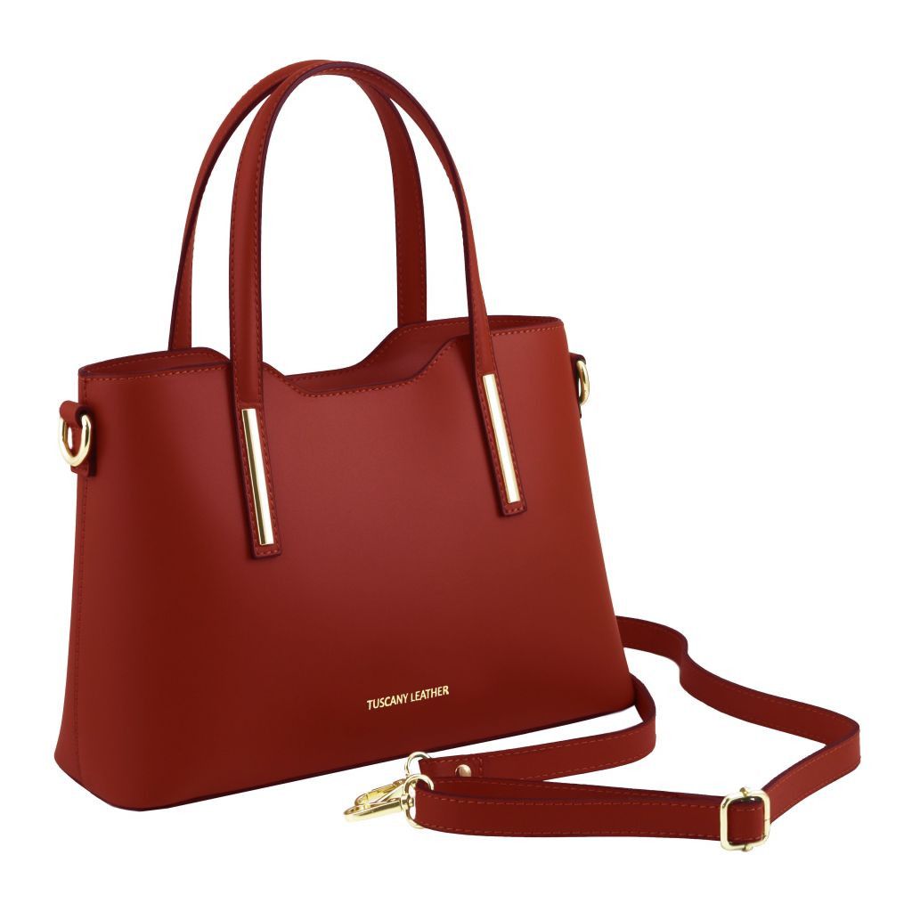 olimpia-leather-tote-small-size-tl141521 - Punainen - kuva 2