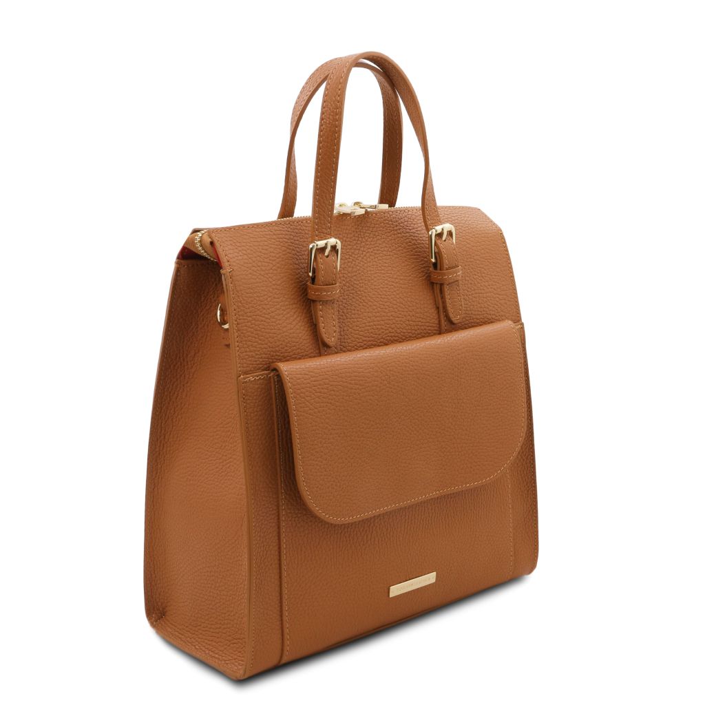 tl-bag-leather-backpack-for-women-tl142211 - Konjakki - kuva 2