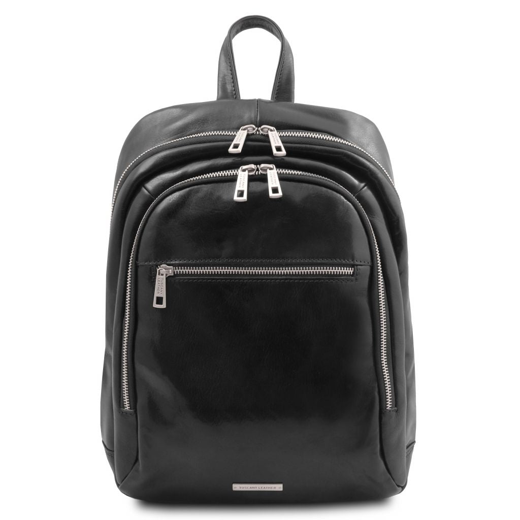 perth-2-compartments-leather-backpack-tl142049 - Musta