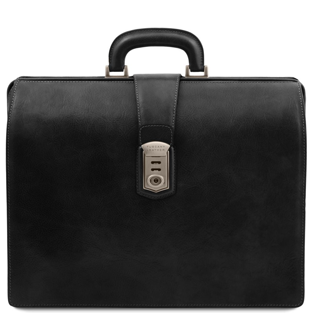 canova-leather-doctor-bag-briefcase-3-compartments-tl142352 - Musta
