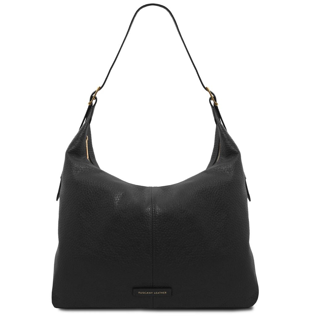 plenia-leather-shopping-bag-tl142569 - Musta