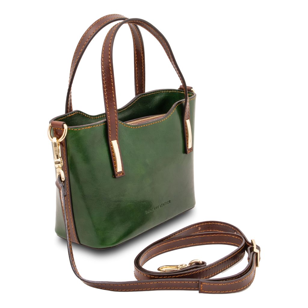 amelia-leather-tote-tl142406 - Vihreä - kuva 2