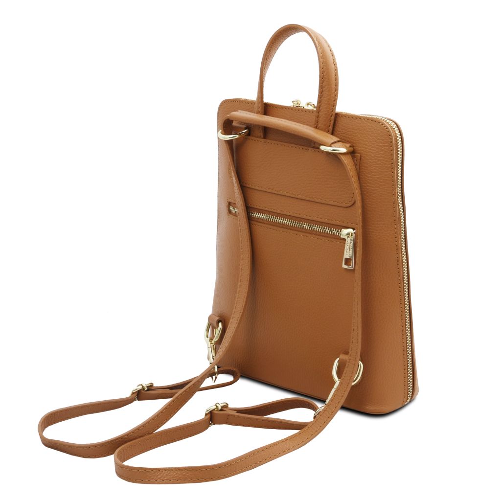 tl-bag-small-leather-backpack-for-women-tl142092 - Konjakki - kuva 3