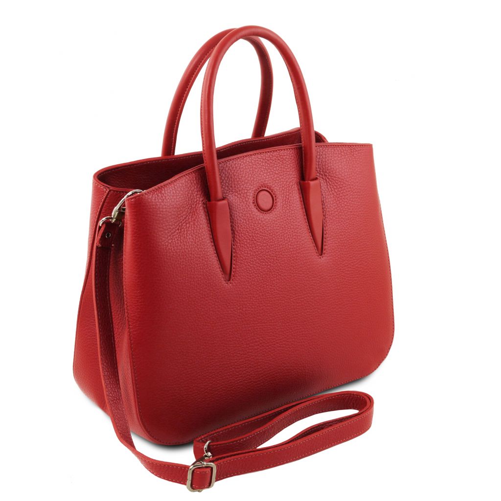 camelia-leather-handbag-tl141728 - Huulipunainen - kuva 2