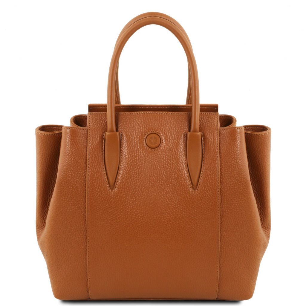 tulipan-leather-handbag-tl141727 - Konjakki