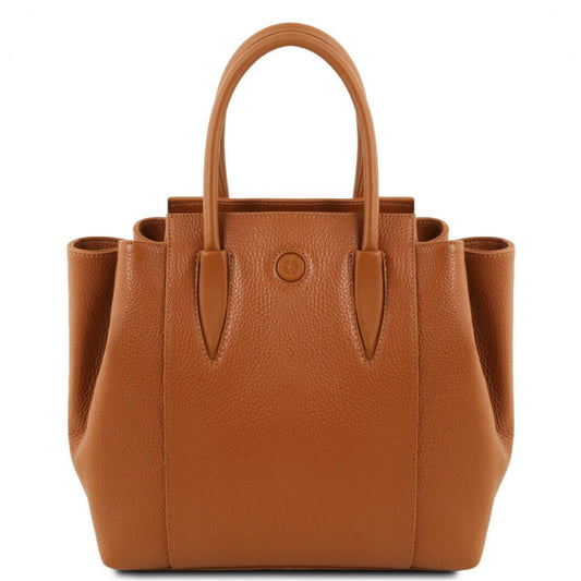 tulipan-leather-handbag-tl141727 - Konjakki