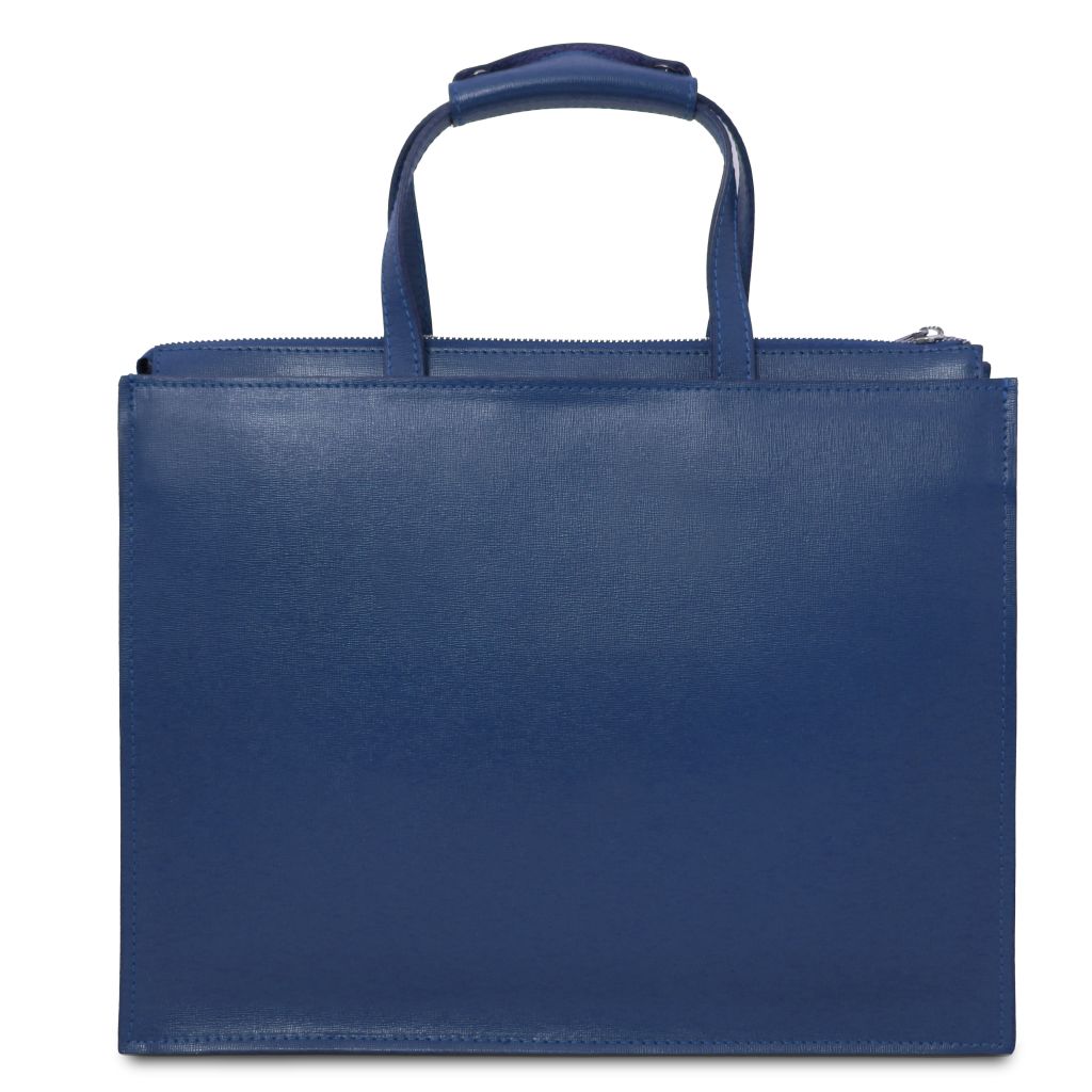 palermo-saffiano-leather-briefcase-3-compartments-for-women-tl141369 - Tummansininen - kuva 3
