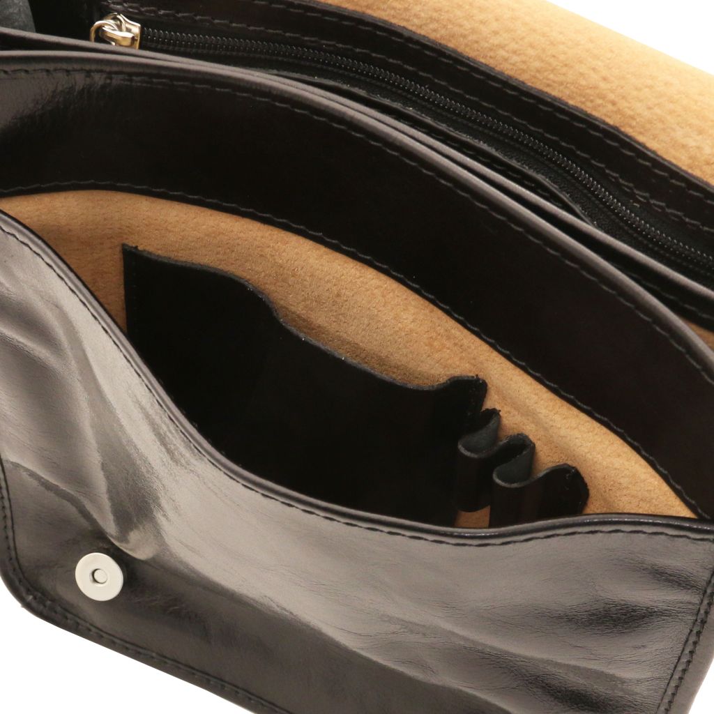 tl-messenger-two-compartments-leather-shoulder-bag-tl141255 - Musta - kuva 5