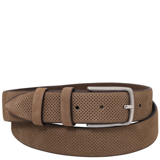 elegant-perforated-nubuck-leather-belt-35mm-tl142535 - Taupe