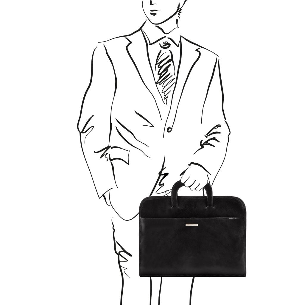 sorrento-document-leather-briefcase-tl141022 - Musta - kuva 6