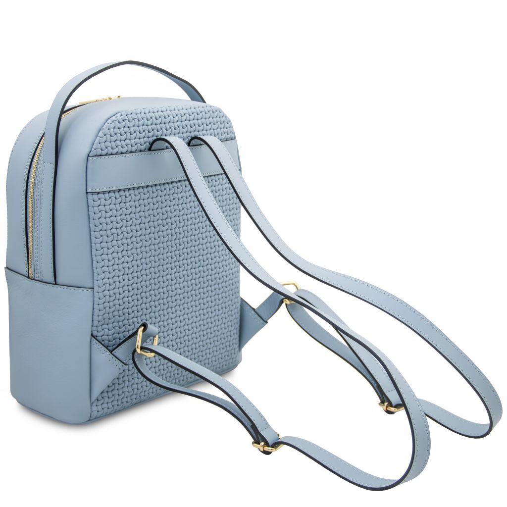 dedalo-woven-printed-leather-backpack-tl142576 - Vaaleansininen - kuva 3