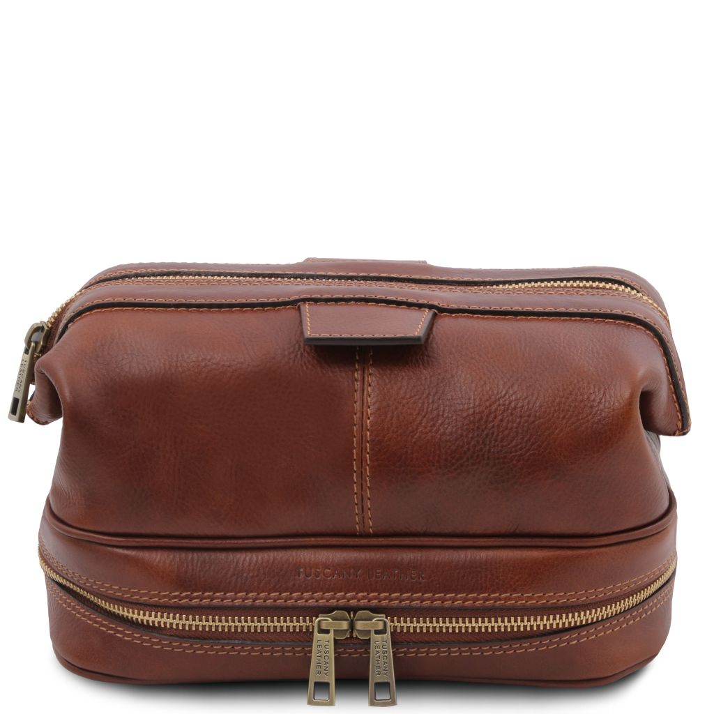 jacob-leather-toiletry-bag-tl142204 - Ruskea