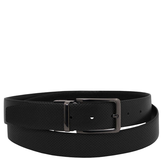 elegant-double-sided-leather-belt-35mm-in-smooth-leather-tl142542 - Musta