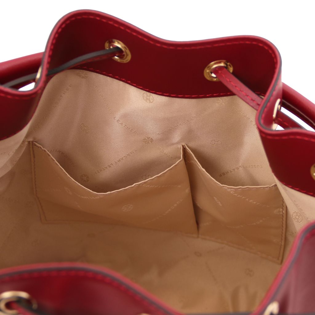vittoria-leather-bucket-bag-tl141531 - Punainen - kuva 5