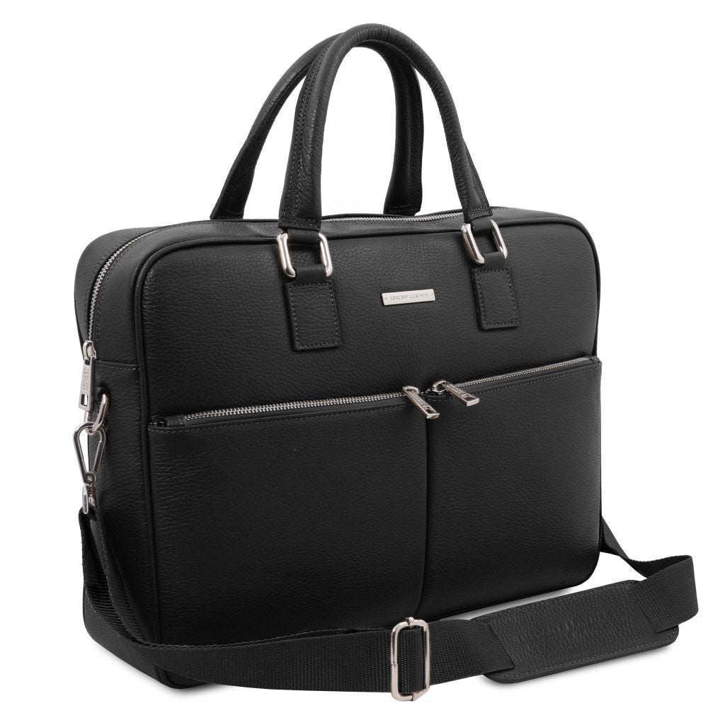 treviso-leather-laptop-briefcase-tl142546 - Musta - kuva 2