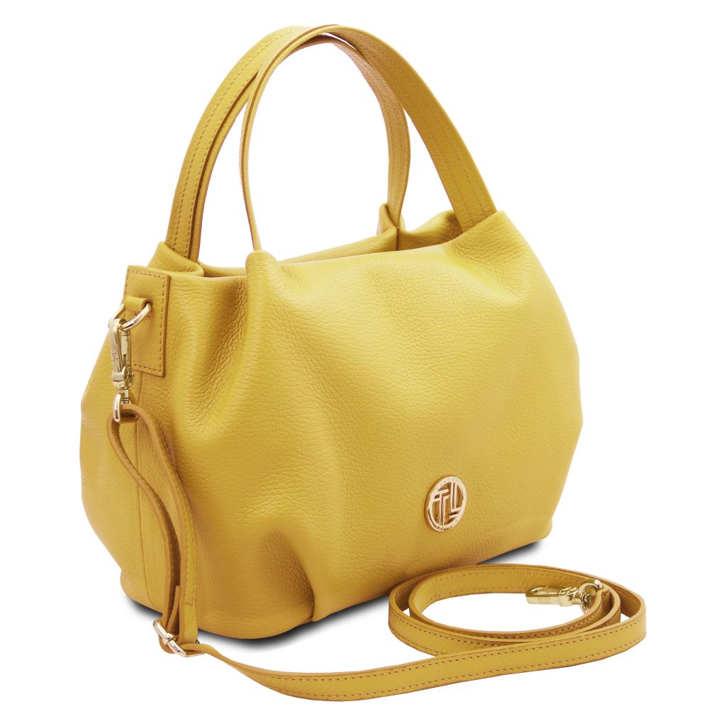 nora-soft-leather-handbag-tl142372 - Pastellinkeltainen - kuva 2