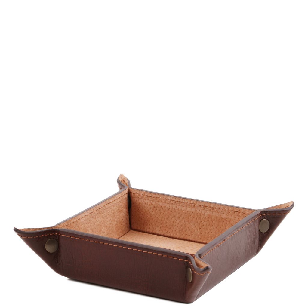 exclusive-leather-valet-tray-small-size-tl141272 - Ruskea