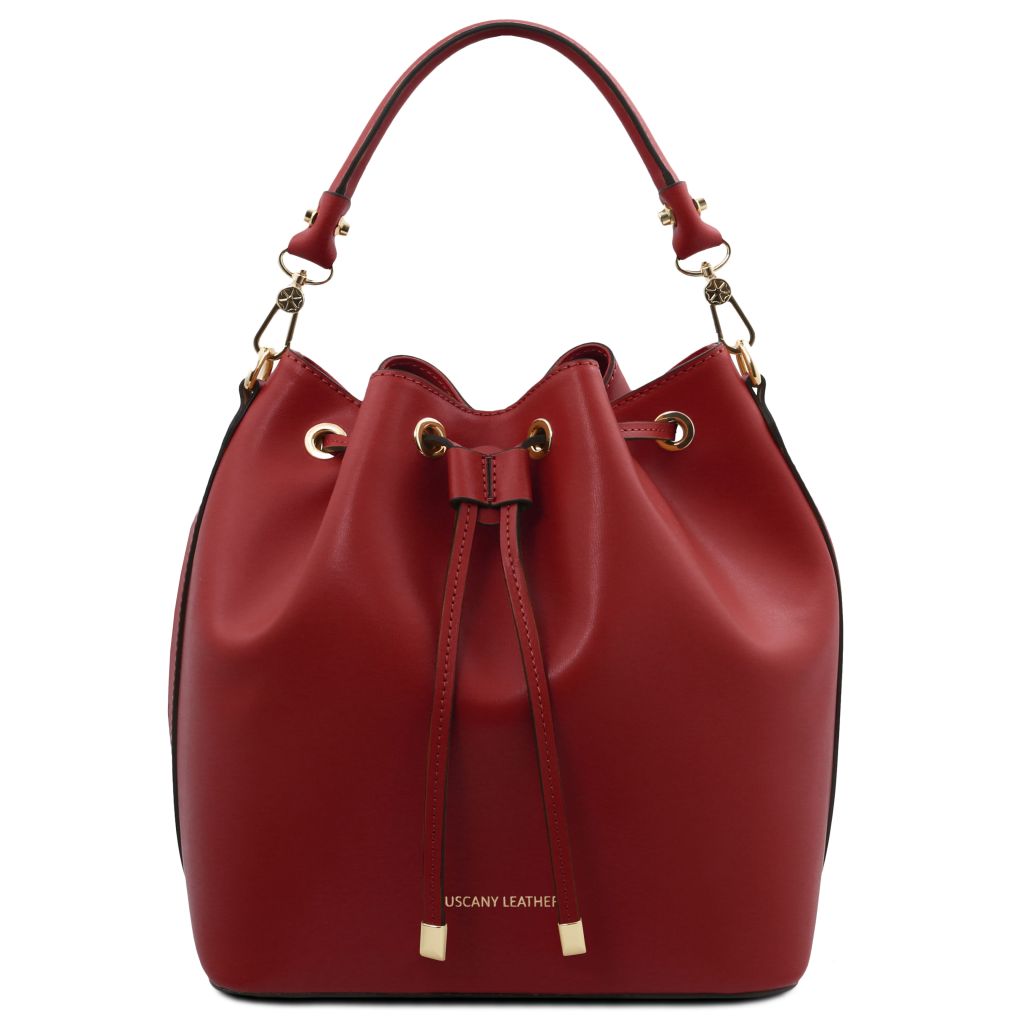 vittoria-leather-bucket-bag-tl141531 - Punainen