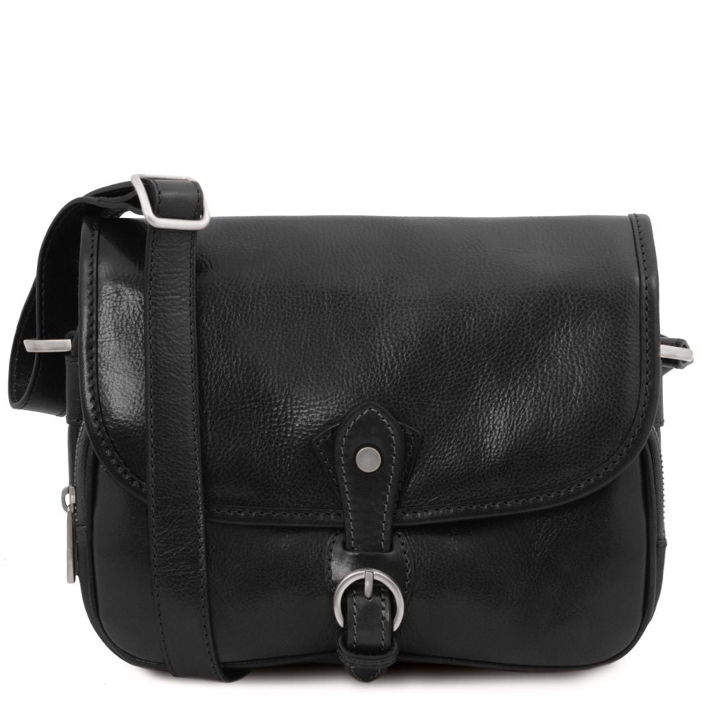 alessia-leather-shoulder-bag-tl142020 - Musta