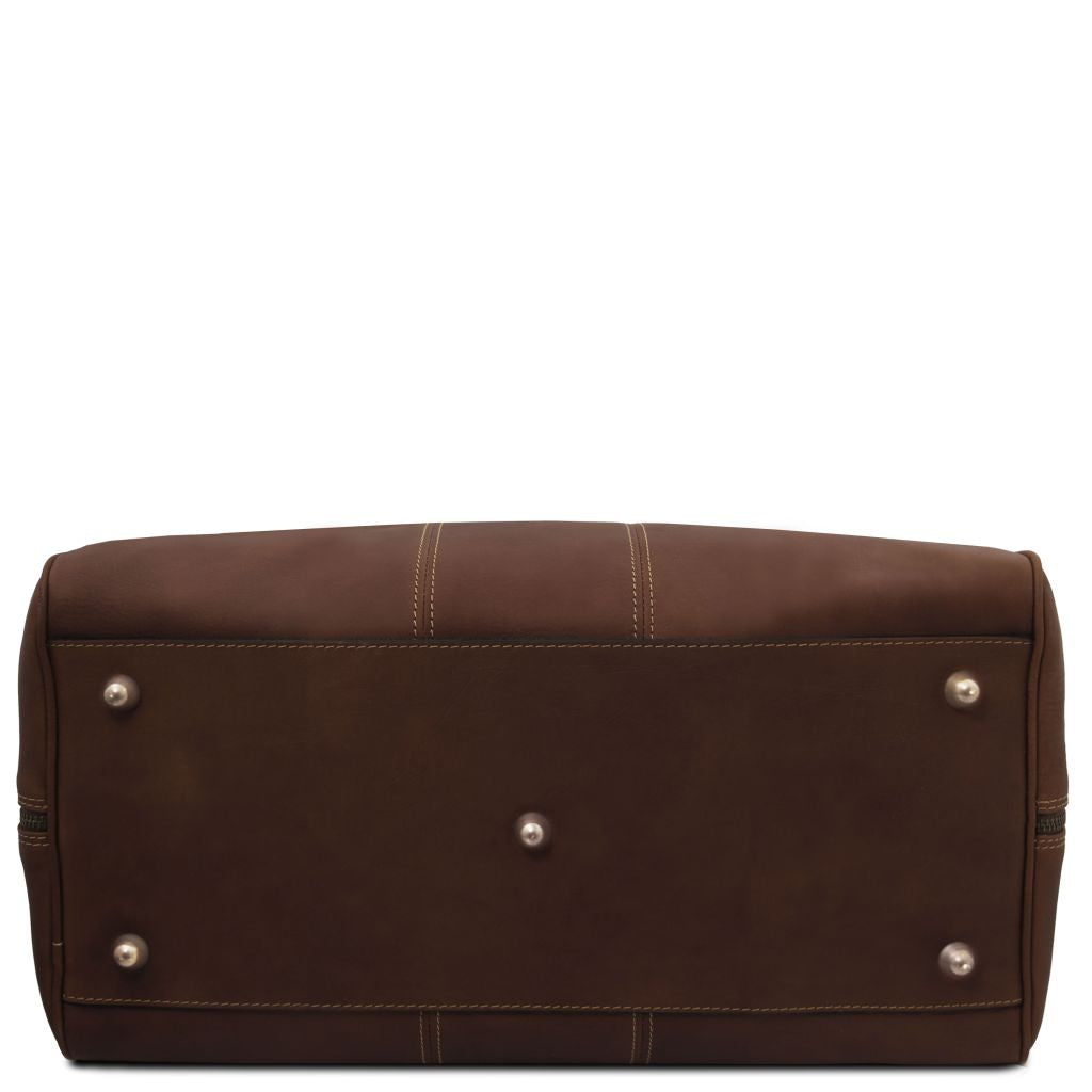 lisbona-travel-leather-duffle-bag-small-size-tl142558 - Tummanruskea - kuva 4