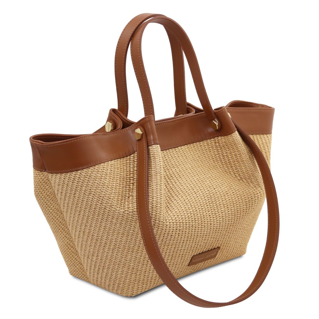 soleil-raffia-shopping-bag-tl142567 - Konjakki - kuva 3