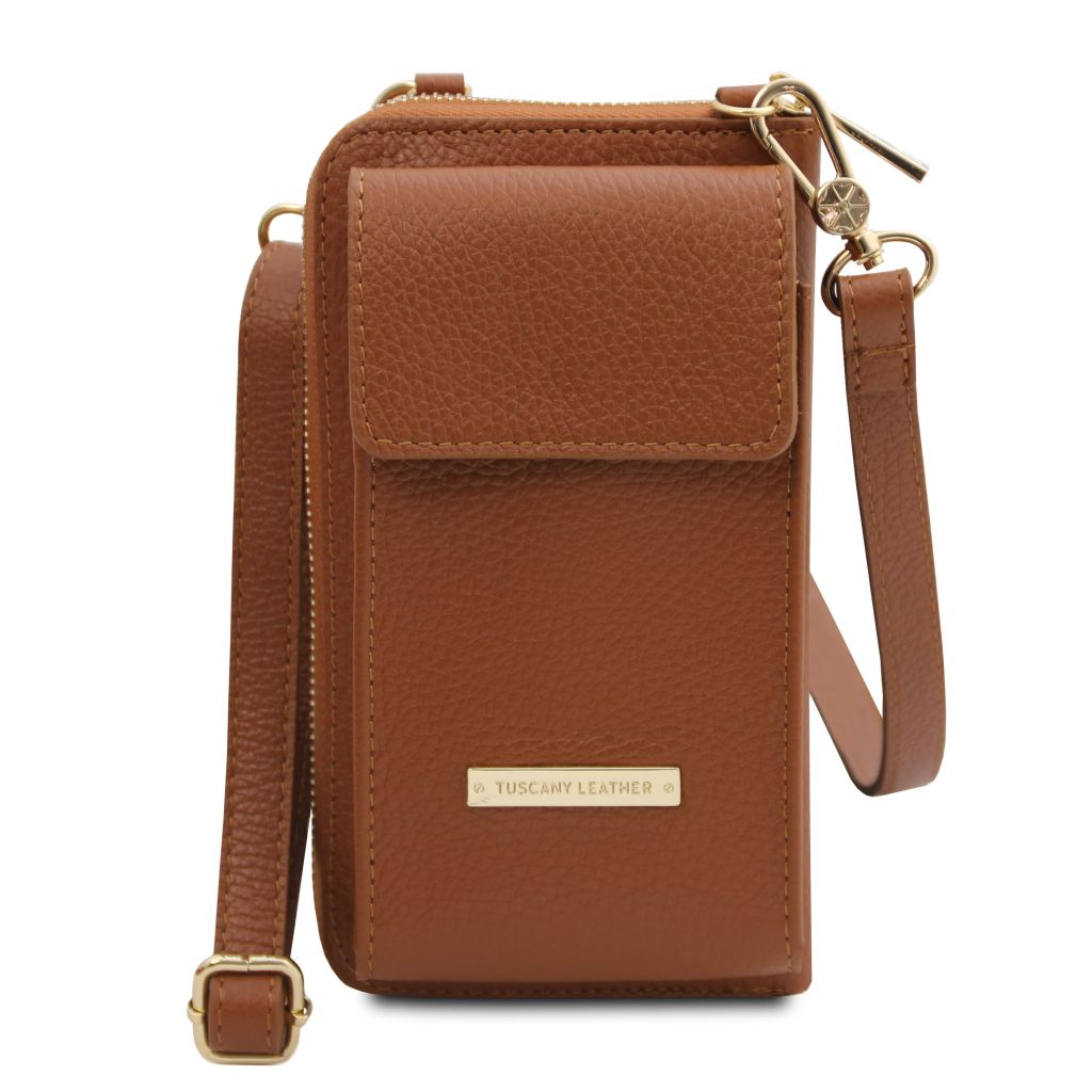 tl-bag-leather-wallet-phone-holder-with-strap-tl142323 - Konjakki