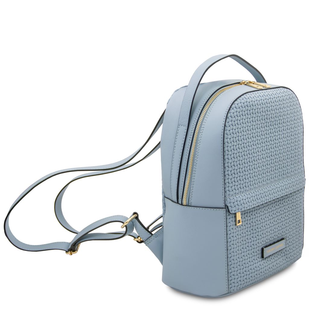 dedalo-woven-printed-leather-backpack-tl142576 - Vaaleansininen - kuva 2