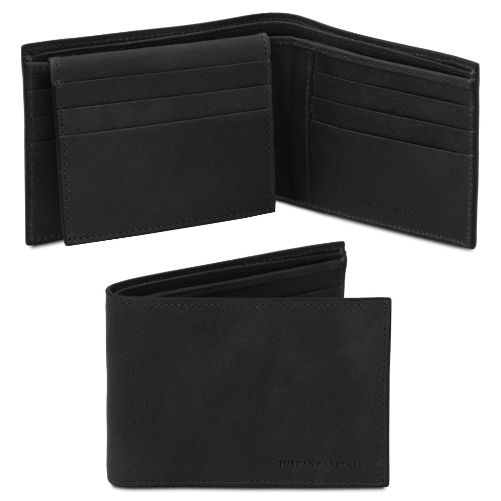 exclusive-3-fold-leather-wallet-for-men-tl142589 - Musta