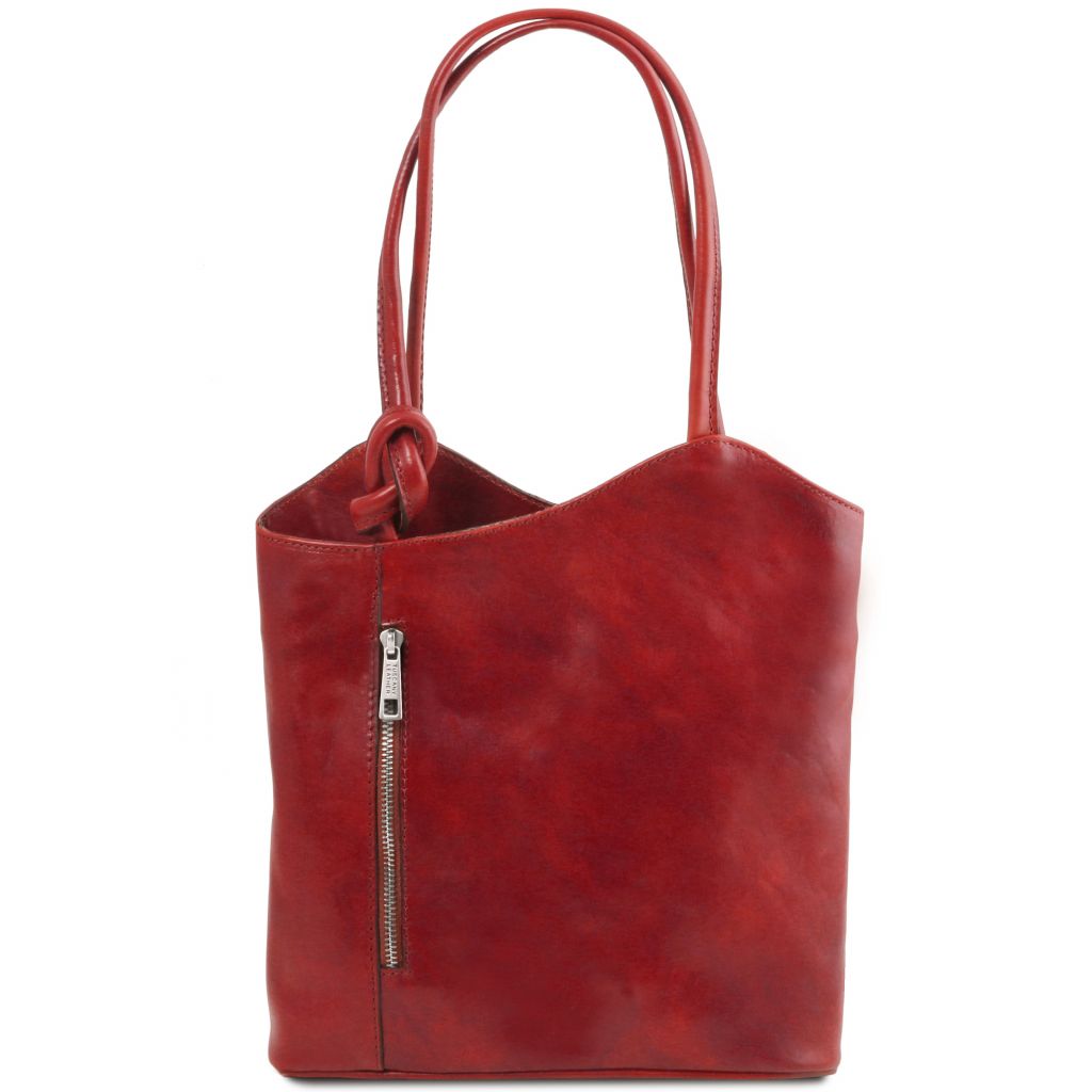 patty-leather-convertible-backpack-shoulderbag-tl141497 - Punainen