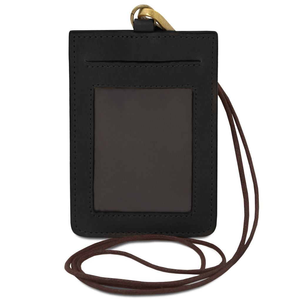 leather-badge-holder-tl142575 - Musta