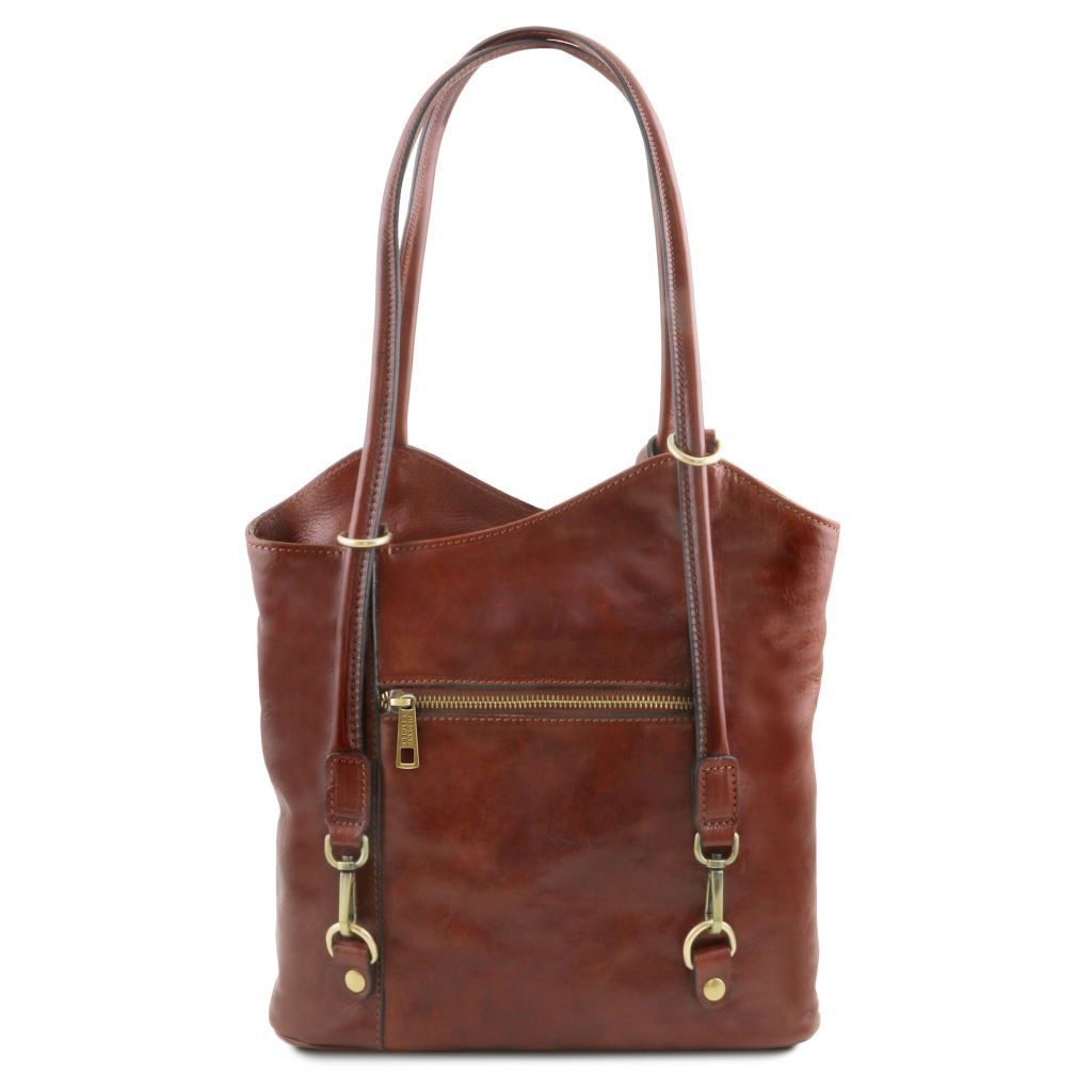 patty-leather-convertible-backpack-shoulderbag-tl141497 - Ruskea - kuva 4