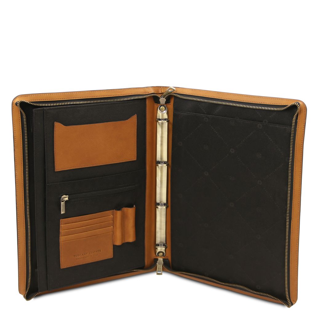 cesare-leather-document-case-with-handle-and-ring-binder-tl142554 - Luonnonväri - kuva 6