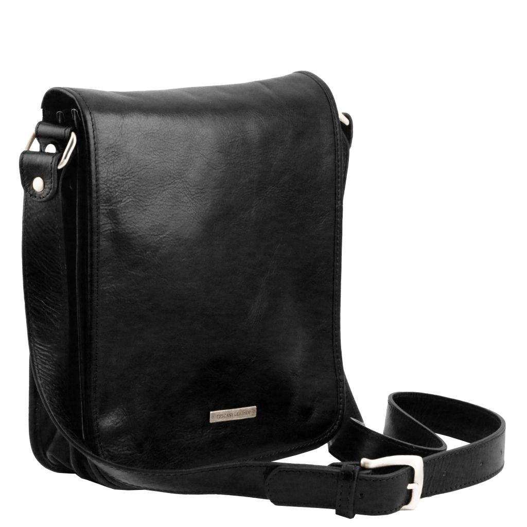 tl-messenger-two-compartments-leather-shoulder-bag-tl141255 - Musta - kuva 2
