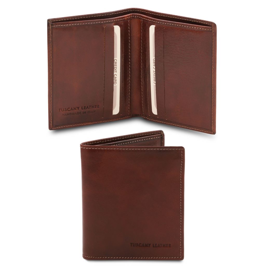 exclusive-2-fold-leather-wallet-for-men-tl142064 - Ruskea
